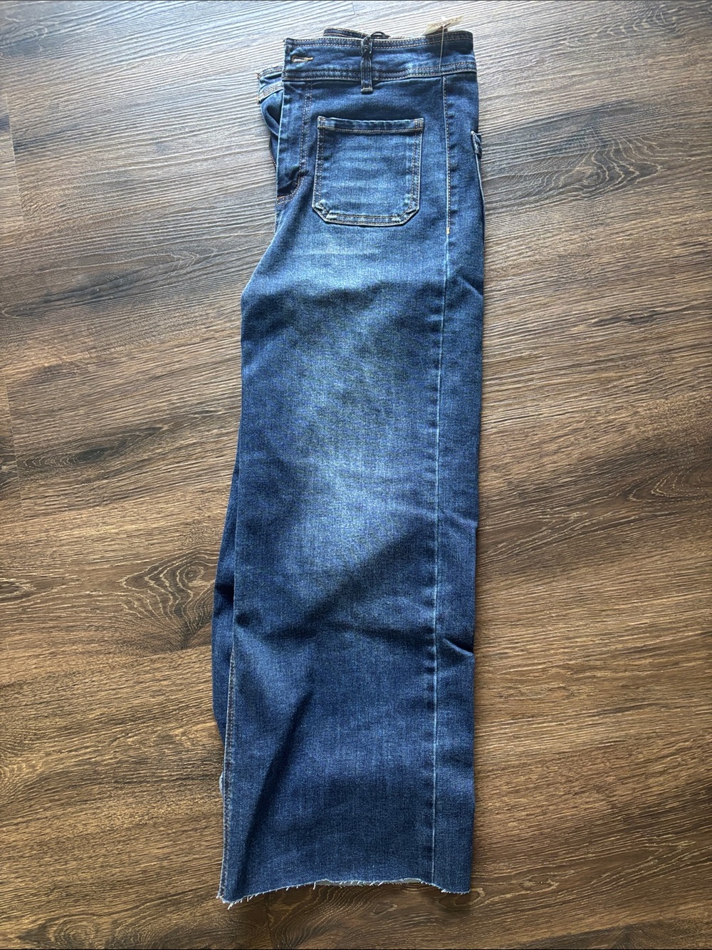 Oat New York Women's Dark Blue Wide-Leg Jeans